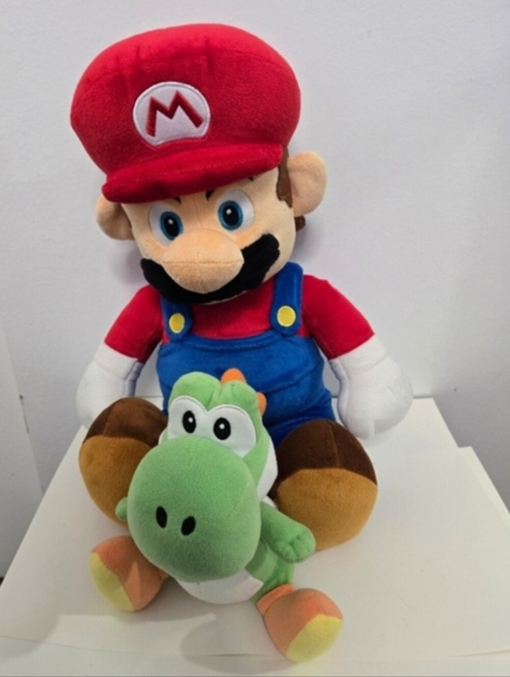 Super Mario 18" Plush Toy with Yoshi 7" Plush Stuffed Animals Red and Green